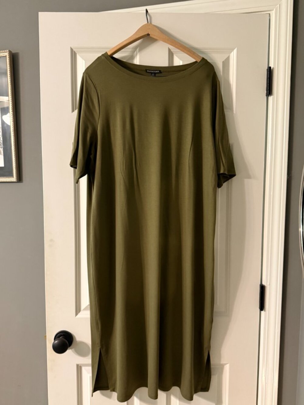 **Eileen Fisher Olive Green Dress**